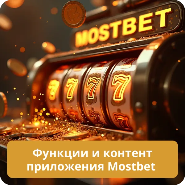 Функции и контент приложения Mostbet